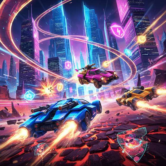 Neon Velocity: Combat Circuit - Jabali AI Poster