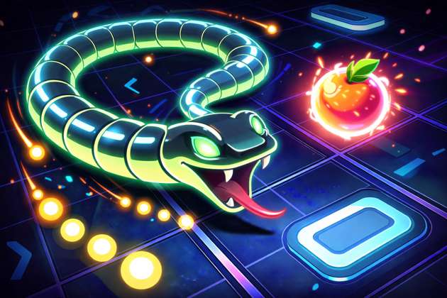 Neon Snake Rush - Jabali AI Poster