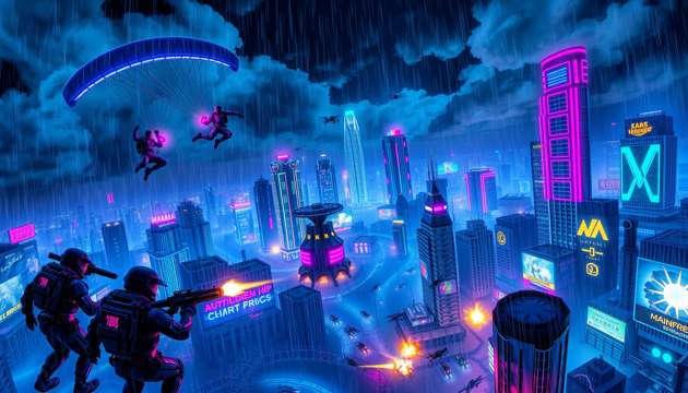 Neon Surge: Battle Island - Jabali AI Poster