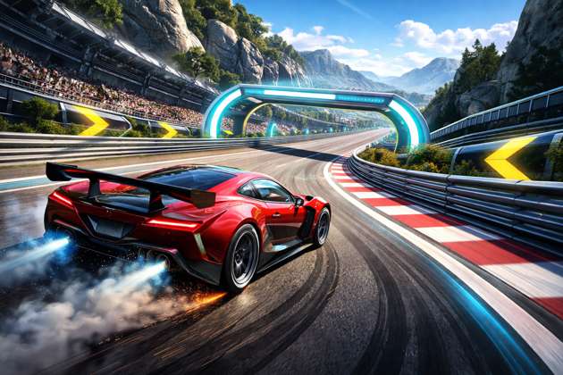 Turbo Track Rush - Jabali AI Poster