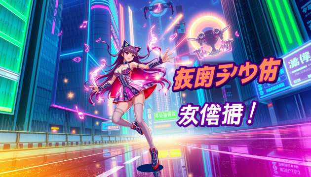 Neon Groove Starlet - Jabali AI Poster
