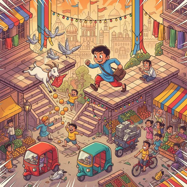 Bhagam Bhag: City Sprint - Jabali AI Poster