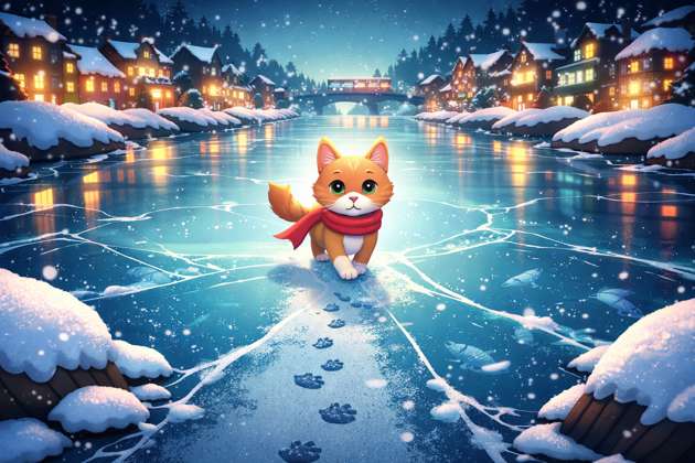 Midnight Ice Paws - Jabali AI Poster