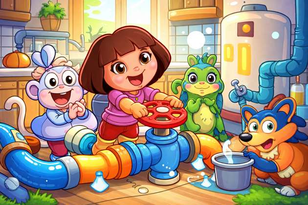 Dora’s Plumbing Quest: Water Wizards Unite - Jabali AI Poster