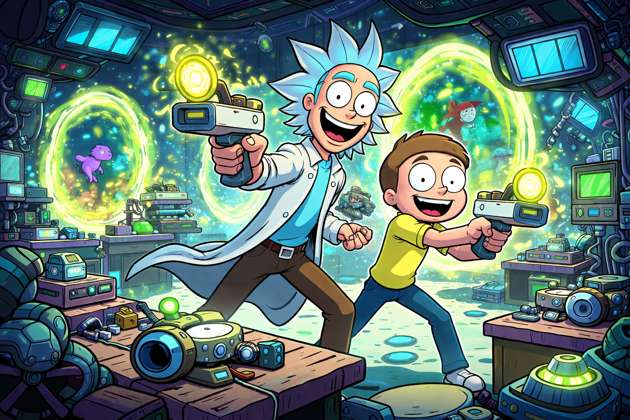 Rick and Morty tycoon - Jabali AI Poster