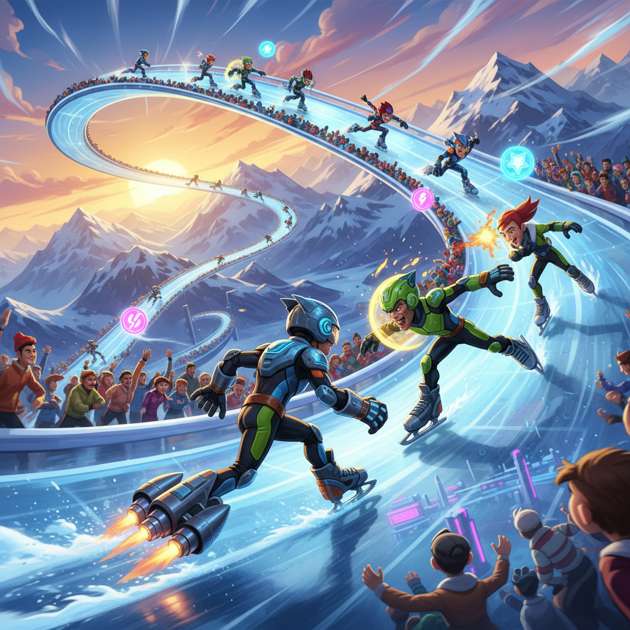 Ice Surge Racers - Jabali AI Poster