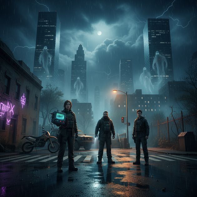 Haunt in the Concrete Maze - Jabali AI Poster