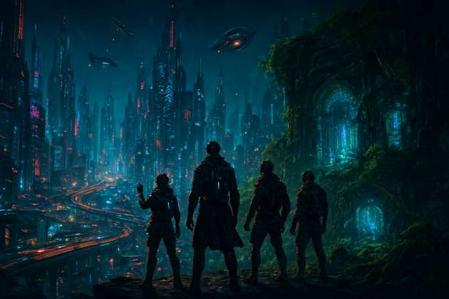 Infinite City Convergence - Jabali AI Poster