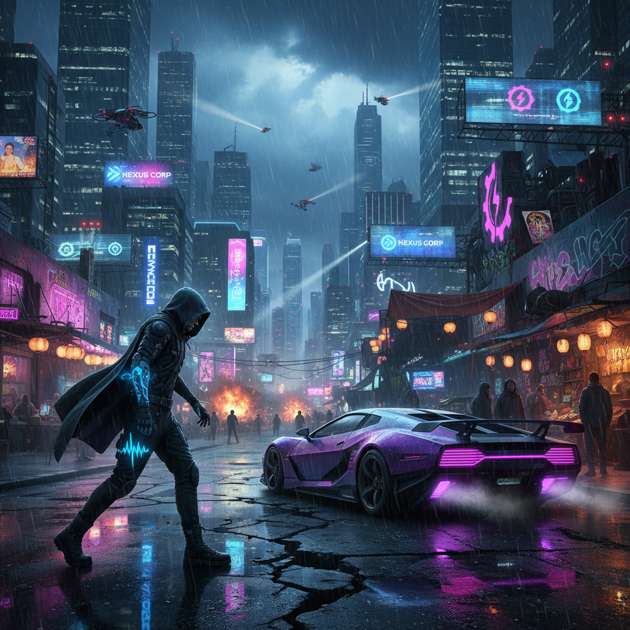 Neon Rebellion - Jabali AI Poster