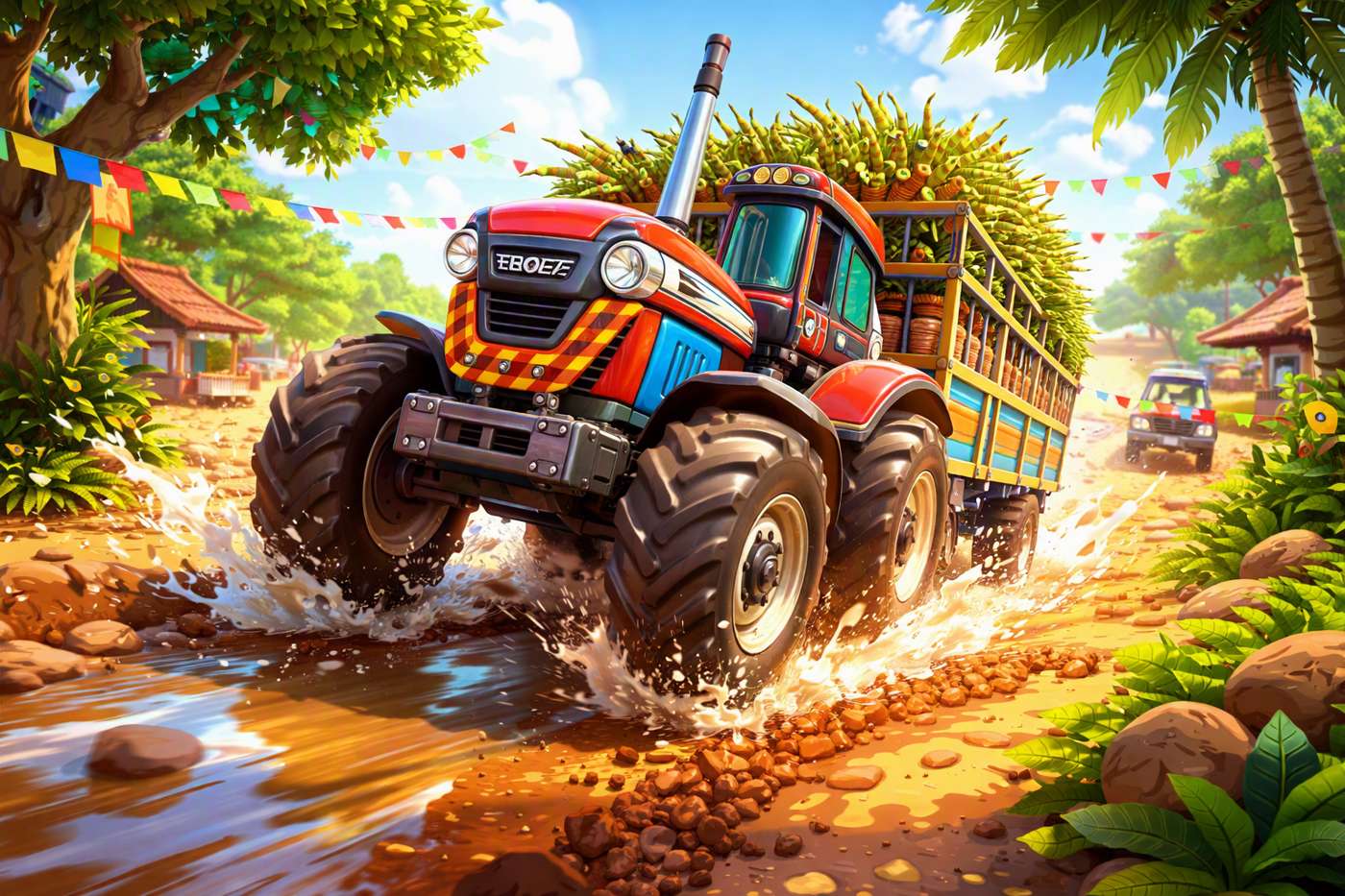 Indian car Rush 3D game artwork