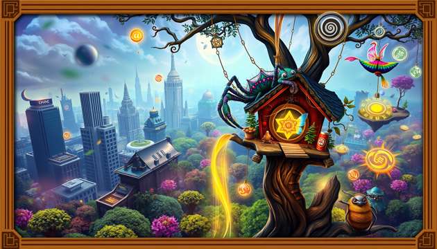 Spinner and the Portal Treehouse - Jabali AI Poster