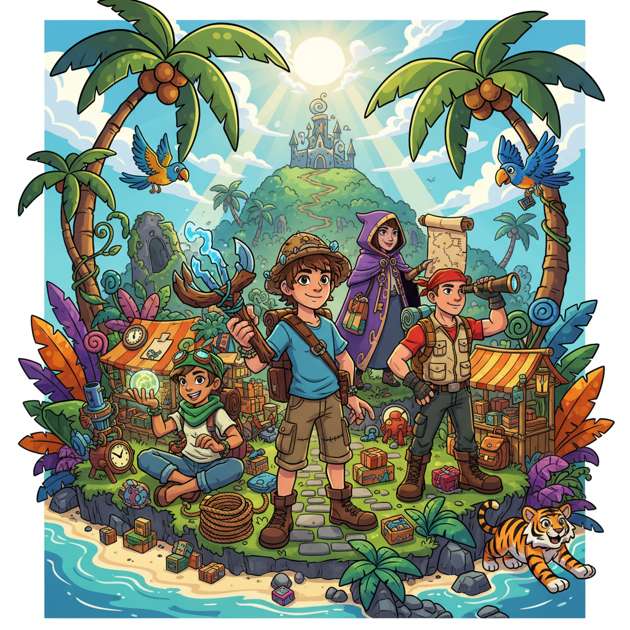 Survivor's Market Island - Jabali AI Poster