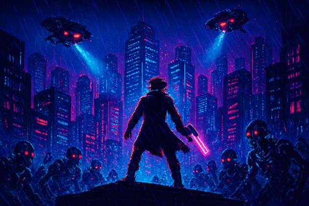 Neon Rebellion - Jabali AI Poster