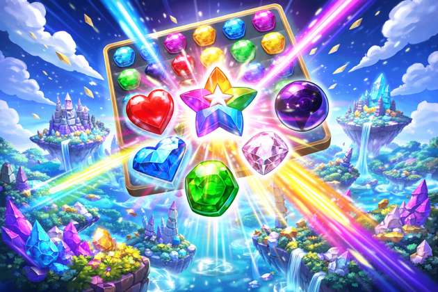 Crystal Crush Saga Infinite Realms - Jabali AI Poster