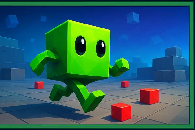 Cube Hopper - 3D Character Simulation by Jabali AI