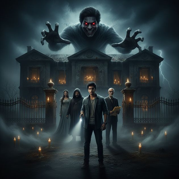 Midnight at Bollywood Mansion - Jabali AI Poster