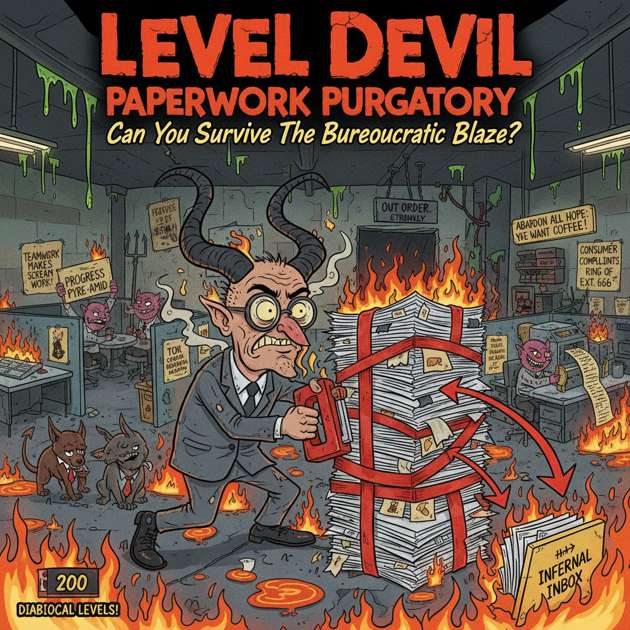 Infernal Office Shuffle - Grid-Based Puzzle by Jabali AI