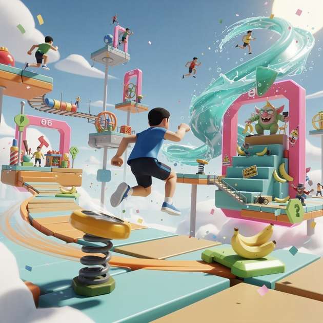 Parkour Pals Troll Slide Obby - Jabali AI Poster