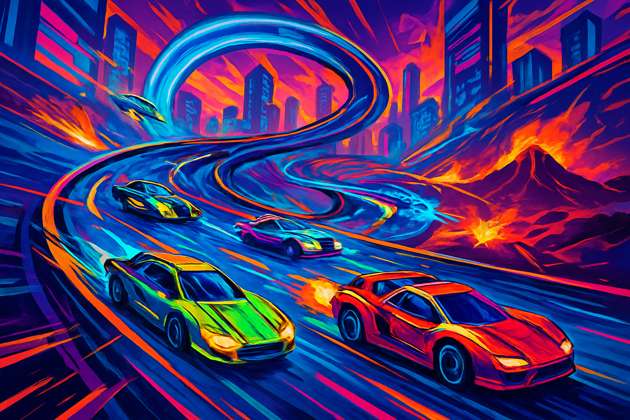 Neon Velocity: Turbo Clash - Jabali AI Poster