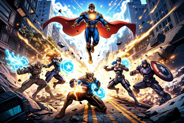 Superman vs Avengers Showdown - Jabali AI Poster