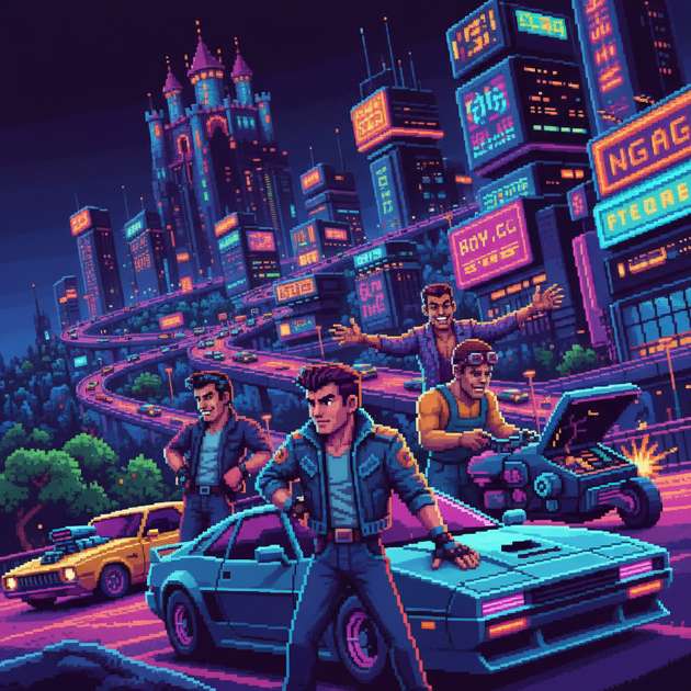 Neon Rush Rivals - Jabali AI Poster