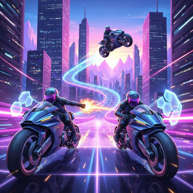 Neon Velocity: Combat Circuit - Jabali AI Poster