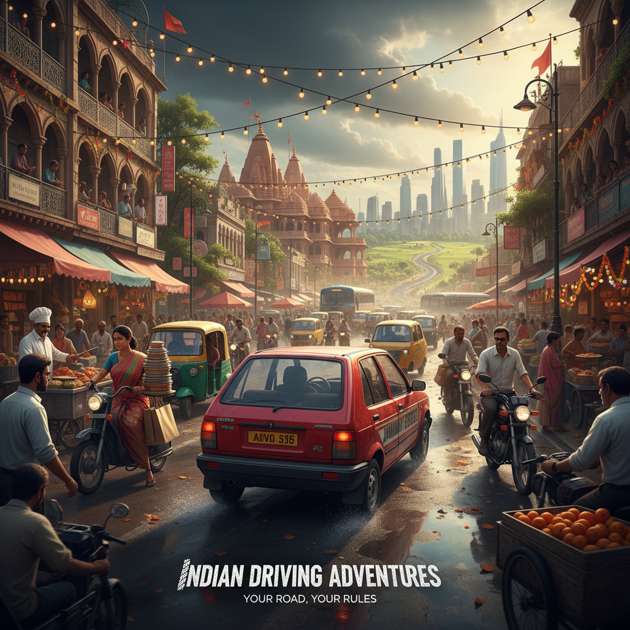 City Roads of India - Jabali AI Poster