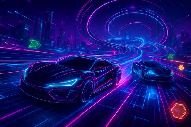 Neon Circuit Overdrive - Jabali AI Poster