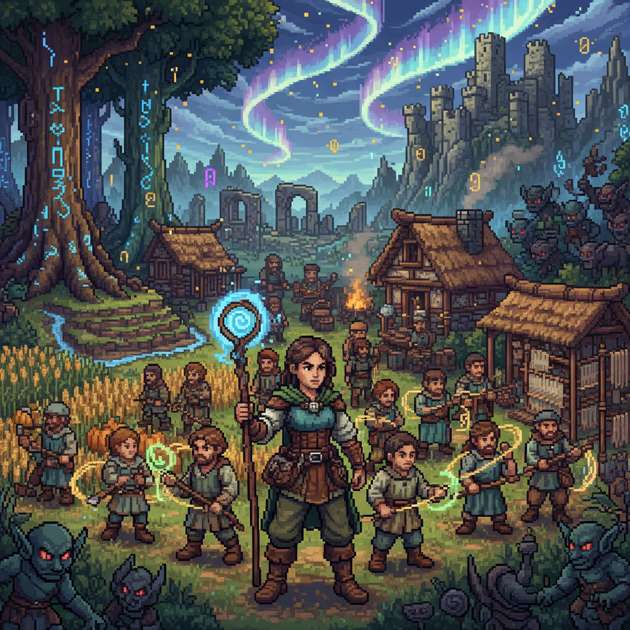Valley of Arcane Settlers - Jabali AI Poster