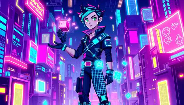 Neon Grid Architects - Jabali AI Poster
