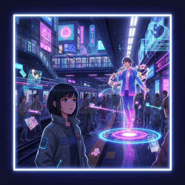 Songs Beneath Neon rails - Jabali AI Poster