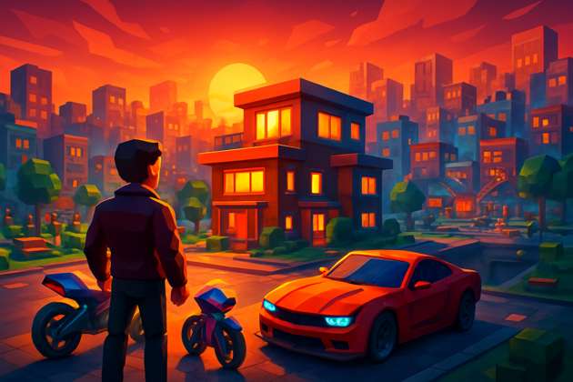 Block City Streets - Jabali AI Poster