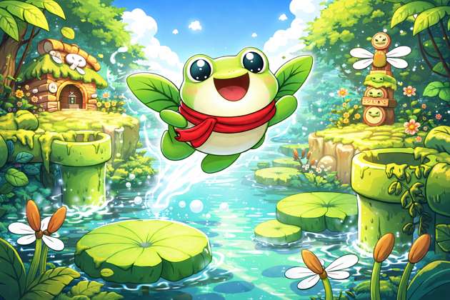 Flying Frog Frenzy - Jabali AI Poster