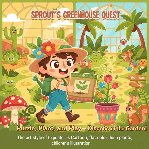 Sprout’s Greenhouse Quest - Jabali AI Poster