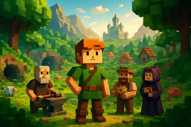 Blockbound Realms - Jabali AI Poster