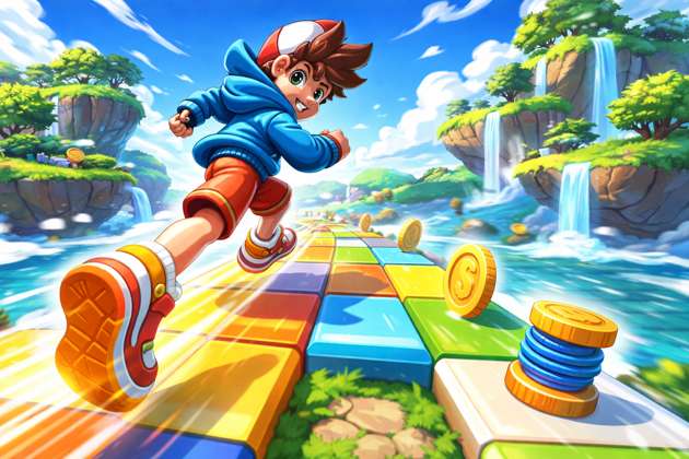 Horizon Dash: Floating Path Rush - Jabali AI Poster