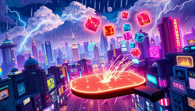 Neon Skyline Rush - Jabali AI Poster