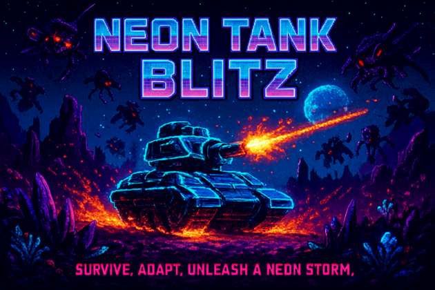 Neon Tank Blitz - Fixed Shooter Arcade by Jabali AI