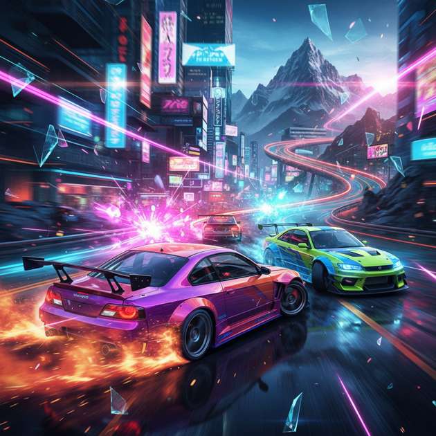 Drift Rivals: Neon Clash - Jabali AI Poster