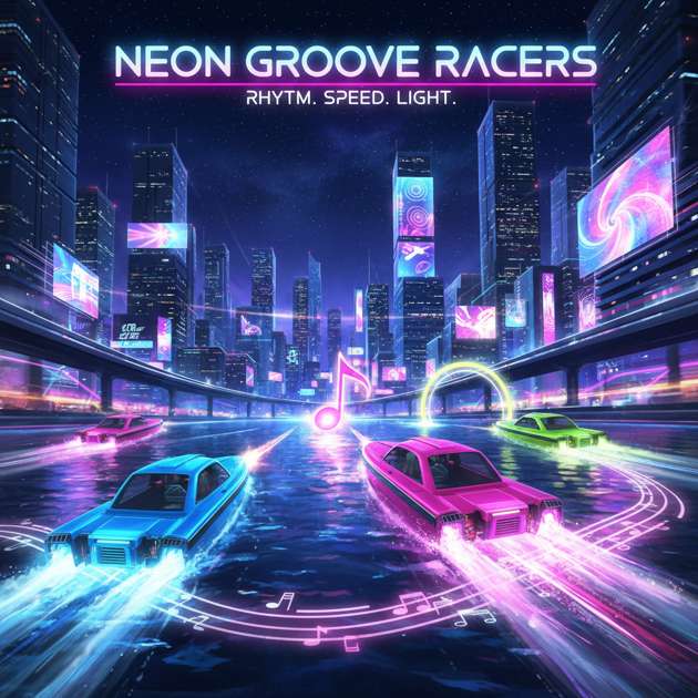 Neon River Rumble - Jabali AI Poster