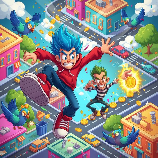 Max Dash City Chase - Jabali AI Poster