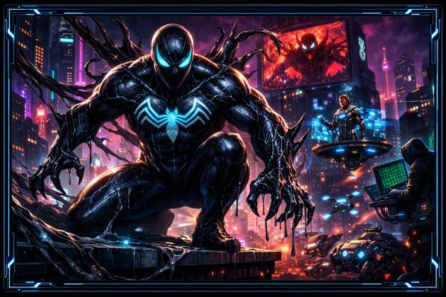 Venom Spider-Man - 3D Character Simulation by Jabali AI
