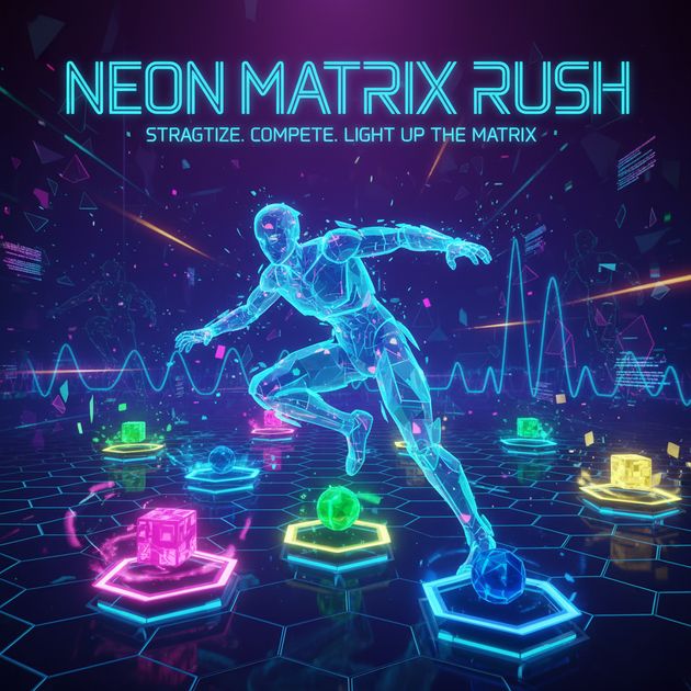 Neon Matrix Rush - Jabali AI Poster