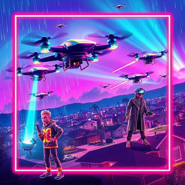 Drone Drive-In Dreams - Jabali AI Poster