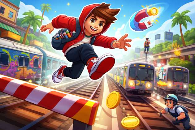 Subway Surfers Clone Dash - Jabali AI Poster