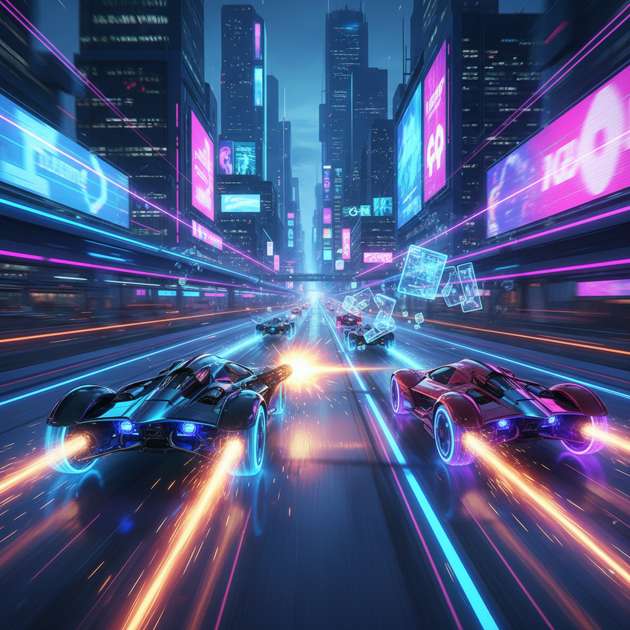 Neon Velocity: Cyber Combat - Jabali AI Poster