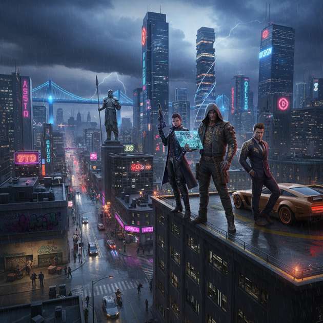 Neon Syndicate - Jabali AI Poster