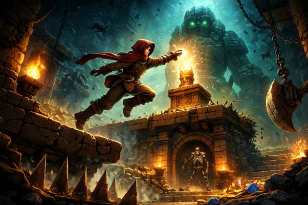 Temple Shadow Run - Jabali AI Poster