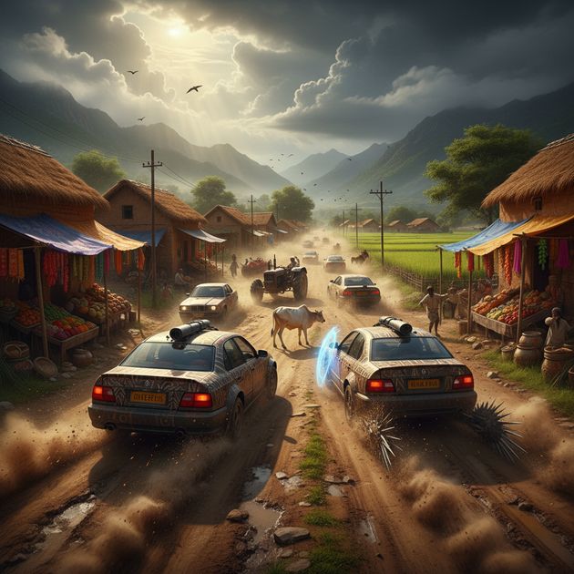 Village Rush: Rural Racing Combat - Jabali AI Poster