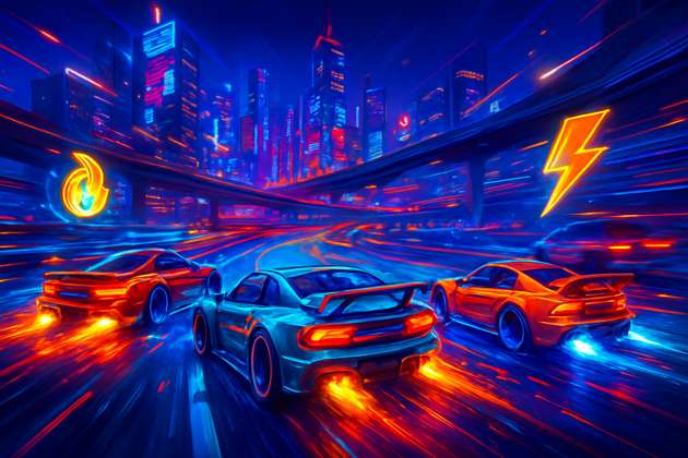 Neon Circuit Rivals - Jabali AI Poster